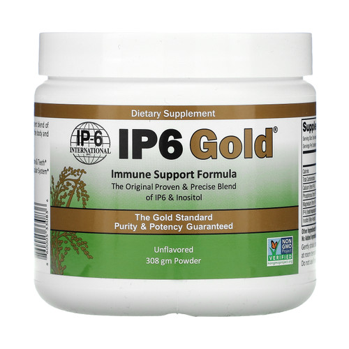 IP-6 International  IP6 Gold  Immune Support Formula Powder  Unflavored  308 g