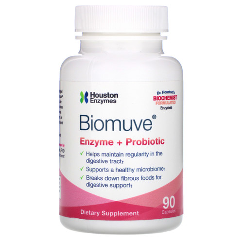 Houston Enzymes  Biomuve  Enzyme + Probiotic  90 Capsules