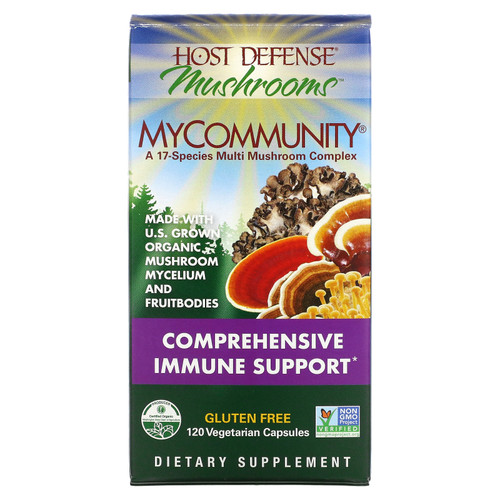 Fungi Perfecti  MyCommunity  A 17 Species Multi Mushroom Complex  120 Vegetarian Capsules