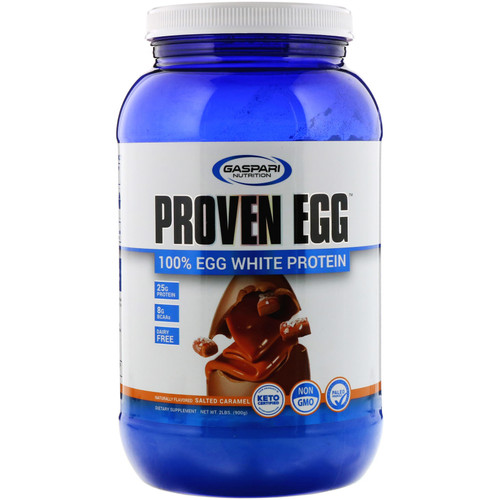 Gaspari Nutrition  Proven Egg  100% Egg White Protein  Salted Carmel  2 lb (900 g)