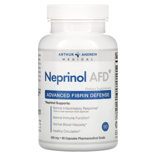 Arthur Andrew Medical  Neprinol AFD  Advanced Fibrin Defense  500 mg  90 Capsules