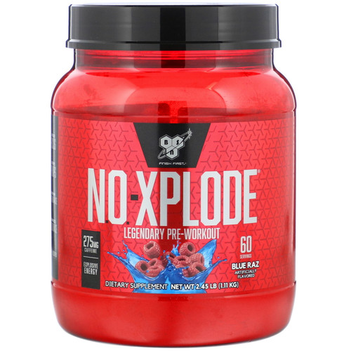 BSN  N.O.-Xplode  Legendary Pre-Workout  Blue Raz  2.45 lb (1.11 kg)