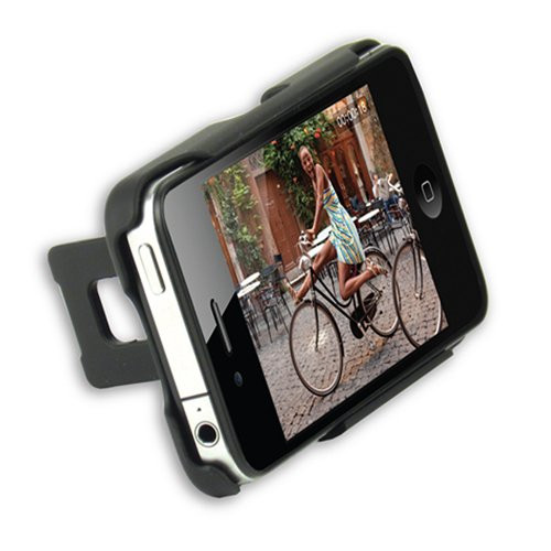 QMadix Duro Kickstand Case for Apple iPhone 4/4S (Black)