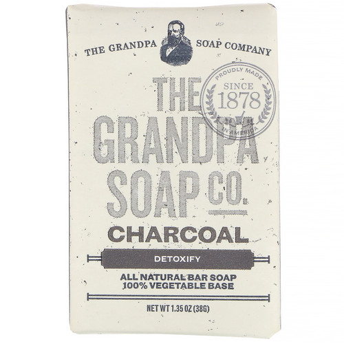 Grandpa's  Face & Body Bar Soap  Detoxify  Charcoal  1.35 oz (38 g)