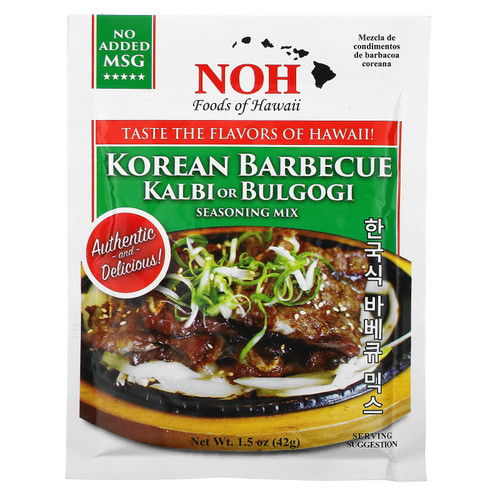 NOH Foods of Hawaii  Korean Barbecue Kalbi or Bulgogi Seasoning Mix  1.5 oz (42 g)