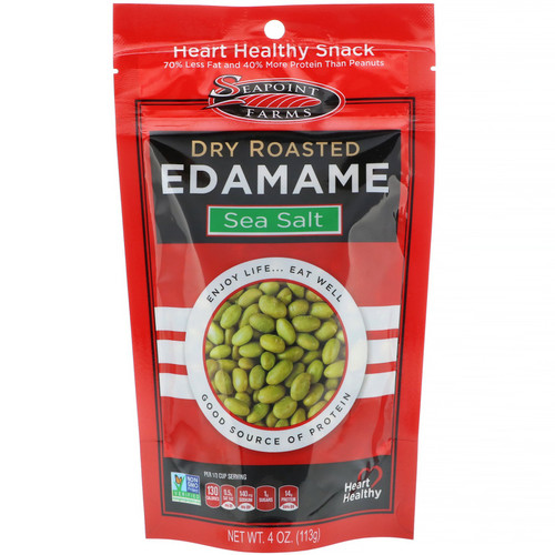 Seapoint Farms  Dry Roasted Edamame  Sea Salt  4 oz (113 g)