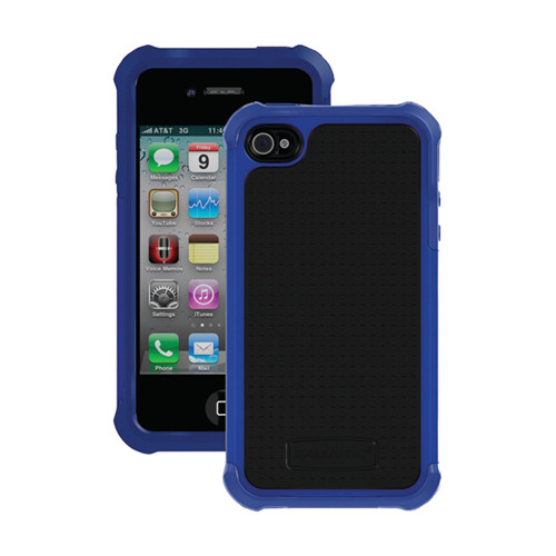 Balllistic Soft Gel Case for Apple iPhone 4 / 4S (Dark Blue/Black)