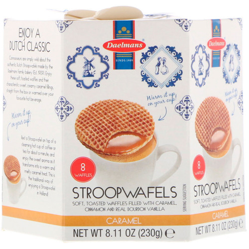 Daelmans, Stroopwafels, Caramel, 8 Waffles, 8.11 oz (230 g)