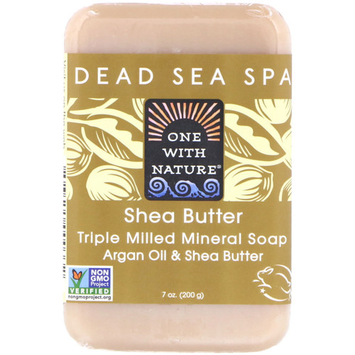 One with Nature  Triple Milled Mineral Soap Bar  Shea Butter  7 oz (200 g)