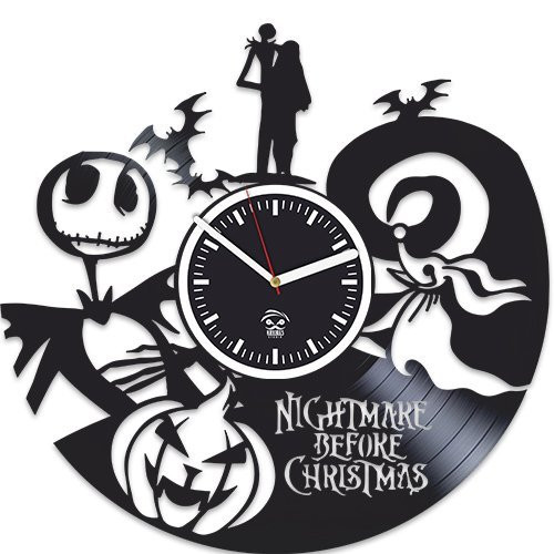 Kovides Best Gift for Kids  Nightmare Before Christmas  Vinyl Wall Clock  Gift for Kids  Vinyl Record  Nursery Decor  Silent  Jack Song  Handmade Clock Wall Sticker  Wall Clock Modern