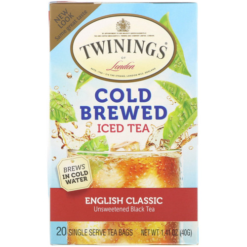 Twinings  Cold Brewed Iced Tea  English Classic  20 Tea Bags  1.41 oz (40 g)