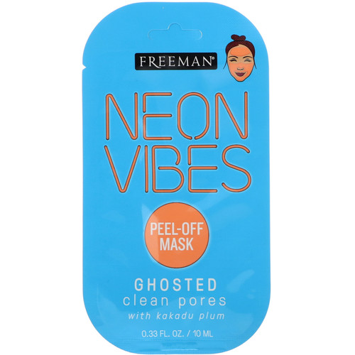 Freeman Beauty  Neon Vibes  Ghosted  Clean Pores Peel-Off Beauty Mask  1 Mask  0.33 fl oz (10 ml)
