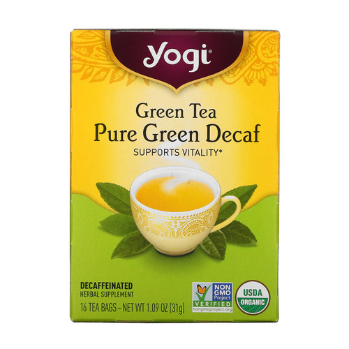 Yogi Tea Tè verde puro decaffeinato verde 16 bustine di tè 31 g (1,09 once)