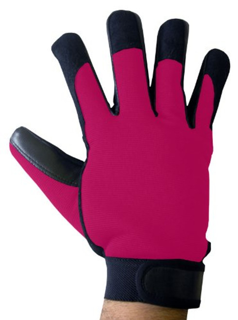 Boss Tech Mechanic's Style Touch Screen Gloves for All Touch ScreenDevices (Black/Pink)