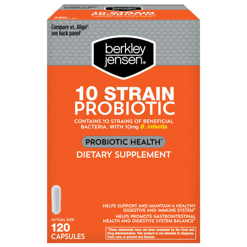 Berkley Jensen Natural 10-Strain Probiotic Dietary Supplement, 120 ct.