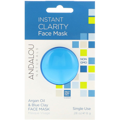 Andalou Naturals  Instant Clarity  Argan Oil & Blue Clay Beauty Face Mask  .28 oz (8 g)