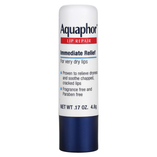 Aquaphor  Lip Repair  Stick  Immediate Relief  Fragrance Free  1 Stick  .17 oz (4.8 g)