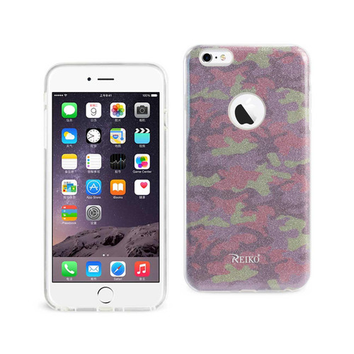 REIKO IPHONE 6 PLUS/ 6S PLUS SHINE GLITTER SHIMMER CAMOUFLAGE HYBRID CASE IN CAMOUFLAGE PURPLE