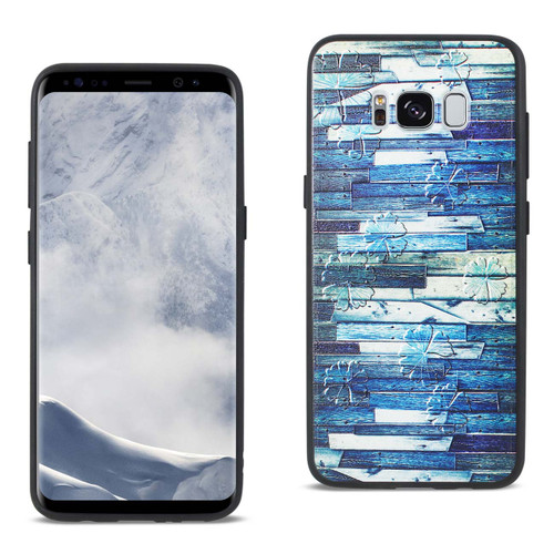 Reiko Embossed Wood Pattern Design TPU Case for Samsung Galaxy S8 - Flowers