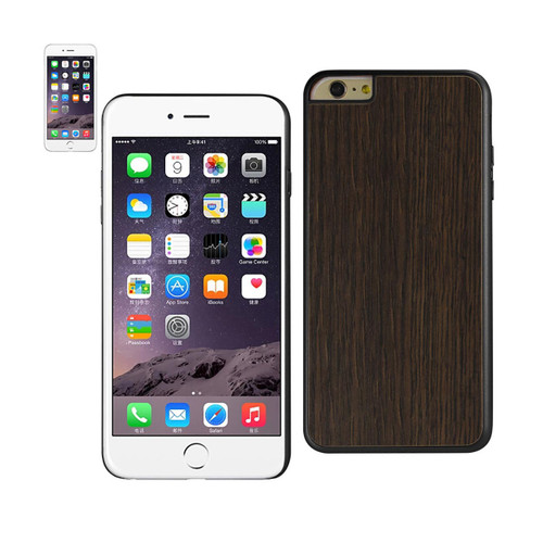 REIKO IPHONE 6 PLUS REAL WOOD SLIM SNAP ON CASE IN BLACK