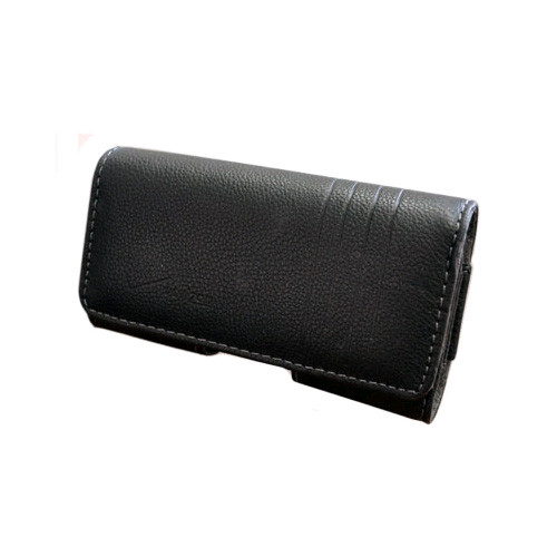 OEM Verizon Universal Leather Horizontal Pouch with Belt Clip (Black)