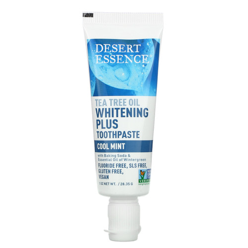 Desert Essence  Tea Tree Oil Whitening Plus Toothpaste  Cool Mint  1 oz (28.35 g)