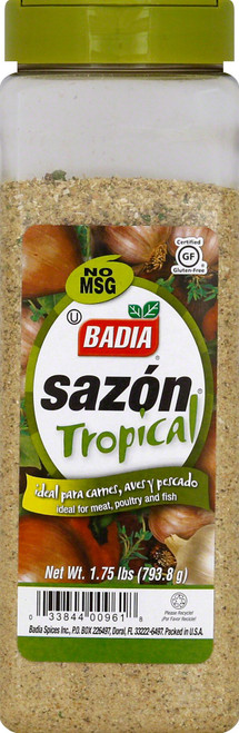 Badia Sazon Tropical Seasoning, 28 oz.