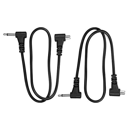 (2 PCS) 2.5mm to Male Flash PC Sync Cable 12-Inch/30CM 2.5mm Plug to Male Flash Sync Cord for Camera Photography Connector