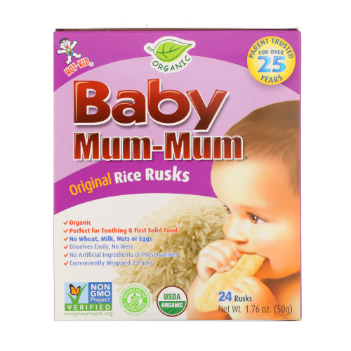 Hot Kid  Baby Mum-Mum  Organic Rice Rusks  24 Rusks  1.76 oz (50 g)