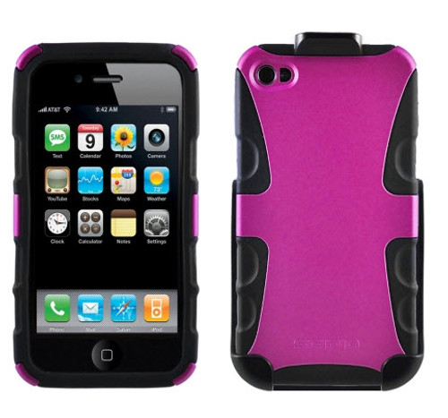 Seidio Innocase Active Case/Holster Combo for Apple iPhone 4/4S - Fuchsia