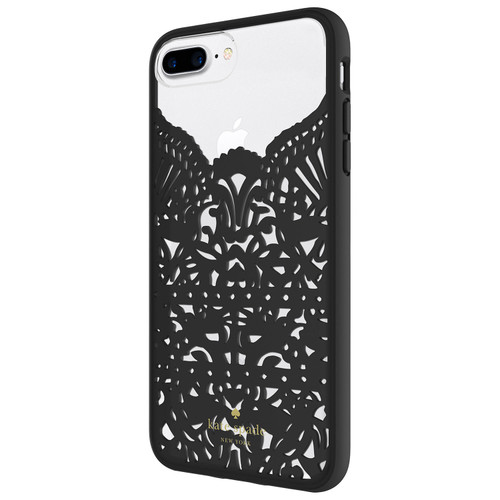 kate spade new york Lace Cage Case for iPhone 8 Plus  7 Plus  6/6s Plus - Lace Humming Bird Black/Clear