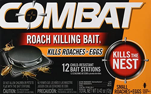 Combat Roach Killing Bait Stations for Small Roaches  Kills Roaches and Eggs  12 Count