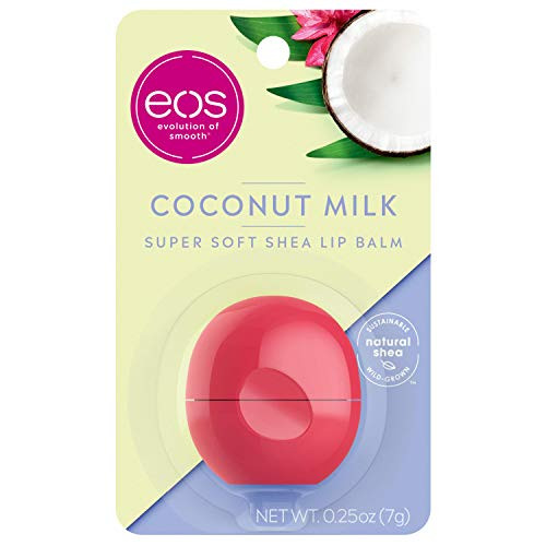 eos Super Soft Shea Lip Balm - Coconut Milk | 24 Hour Hydration | Lip Care to Moisturize Dry Lips | Gluten Free | 0.25 oz