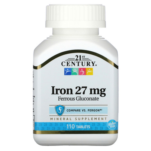 21st Century  Iron  27 mg  110 Tablets