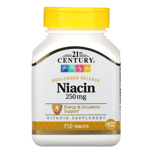 21st Century, Prolonged Release Niacin, 250 mg, 110 Tablets