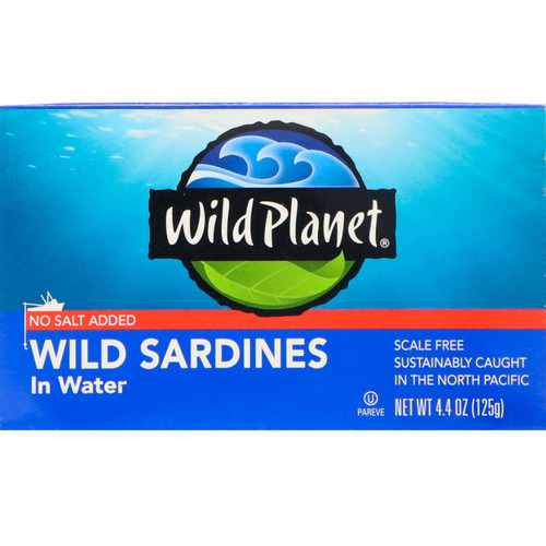 Wild Planet  Wild Sardines In Water  No Salt Added  4.4 oz (125 g)