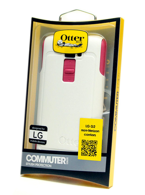 Otterbox Commuter Case for LG G2 - Papaya (White/Peony Pink)