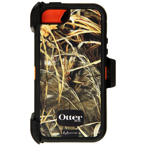 OtterBox Defender Rugged Combo Case with Holster for Apple iPhone 5/5S (Camo/Orange)