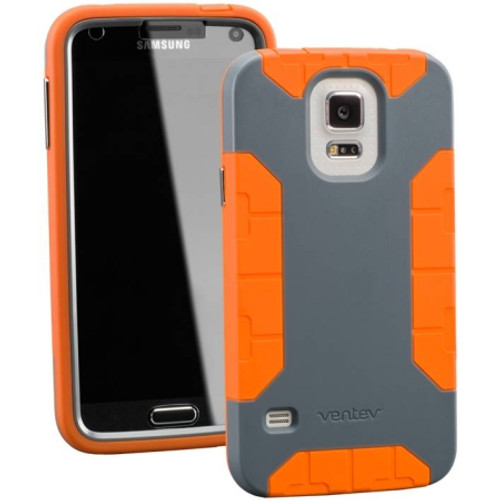 Ventev fortius Case for Samsung Galaxy S5 - Dark Grey/Orange