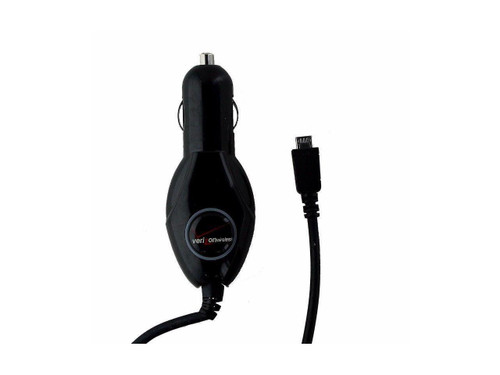 Verizon Coiled Micro USB Car Charger - Black
