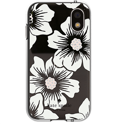 Kate Spade NY Hardshell Case for Palm Companion - Hollyhock Floral/Clear Cream with Stones