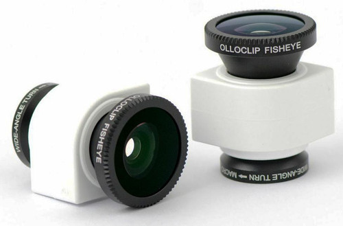 Olloclip 3-in-1 Macro/Fisheye/Wide Angle Lens Solution for iPhone 4/4s - White/Black
