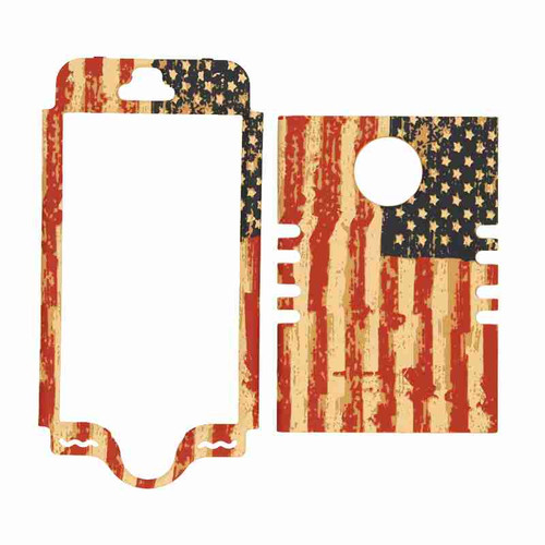 Unlimited Cellular Rocker Snap-On Case for Apple iPhone 5S (Distressed USA Flag)