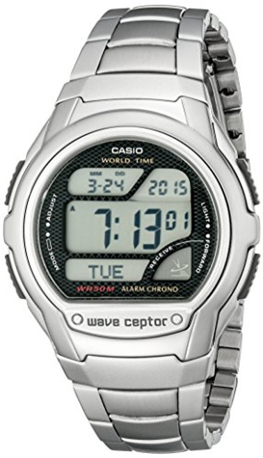 Casio Men's Wave Ceptor Quartz Watch with Stainless Steel Strap  Silver  24 (Model: EAW-WV-58DA-1AV)