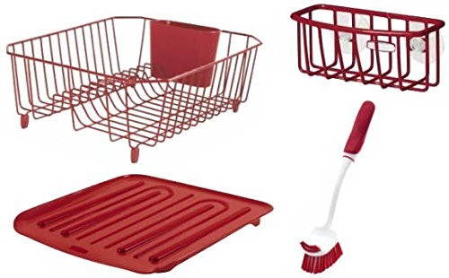 Rubbermaid Sinkware Set  4 Pieces  Red