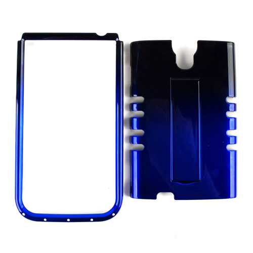 Unlimited Cellular Rocker Snap-On Case for Samsung Galaxy S4 - Two Tones Black & Blue