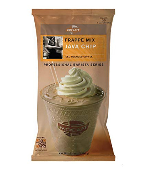 MOCAFE Frappe Java Chip Ice Blended Coffee  3-Pound Bag Instant Frappe Mix  Coffee House Style Blended Drink Used in Coffee Shops