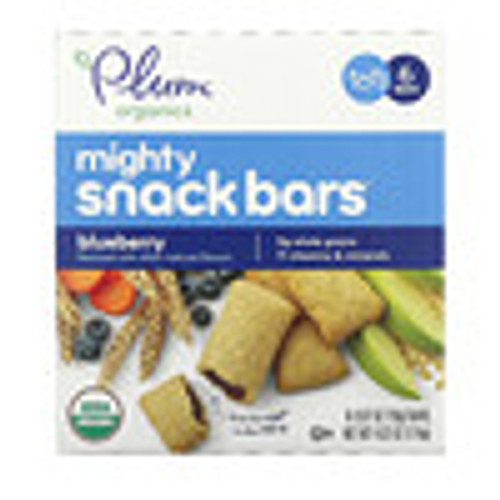 Plum Organics  Mighty Snack Bars  Tots  Blueberry  6 Bars  0.67 oz (19 g) Each