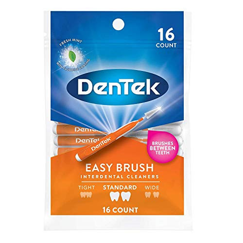 DenTek Easy Brush Interdental Cleaners  Mint  16 Count | 10 Pack