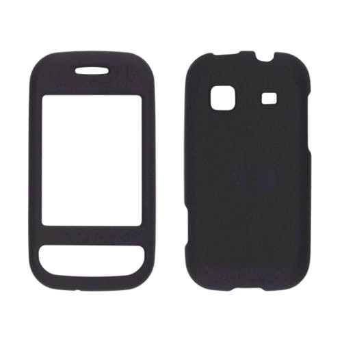 Sprint Two piece Soft Touch Snap-On Case for Samsung Trender SPH-M380 - Black